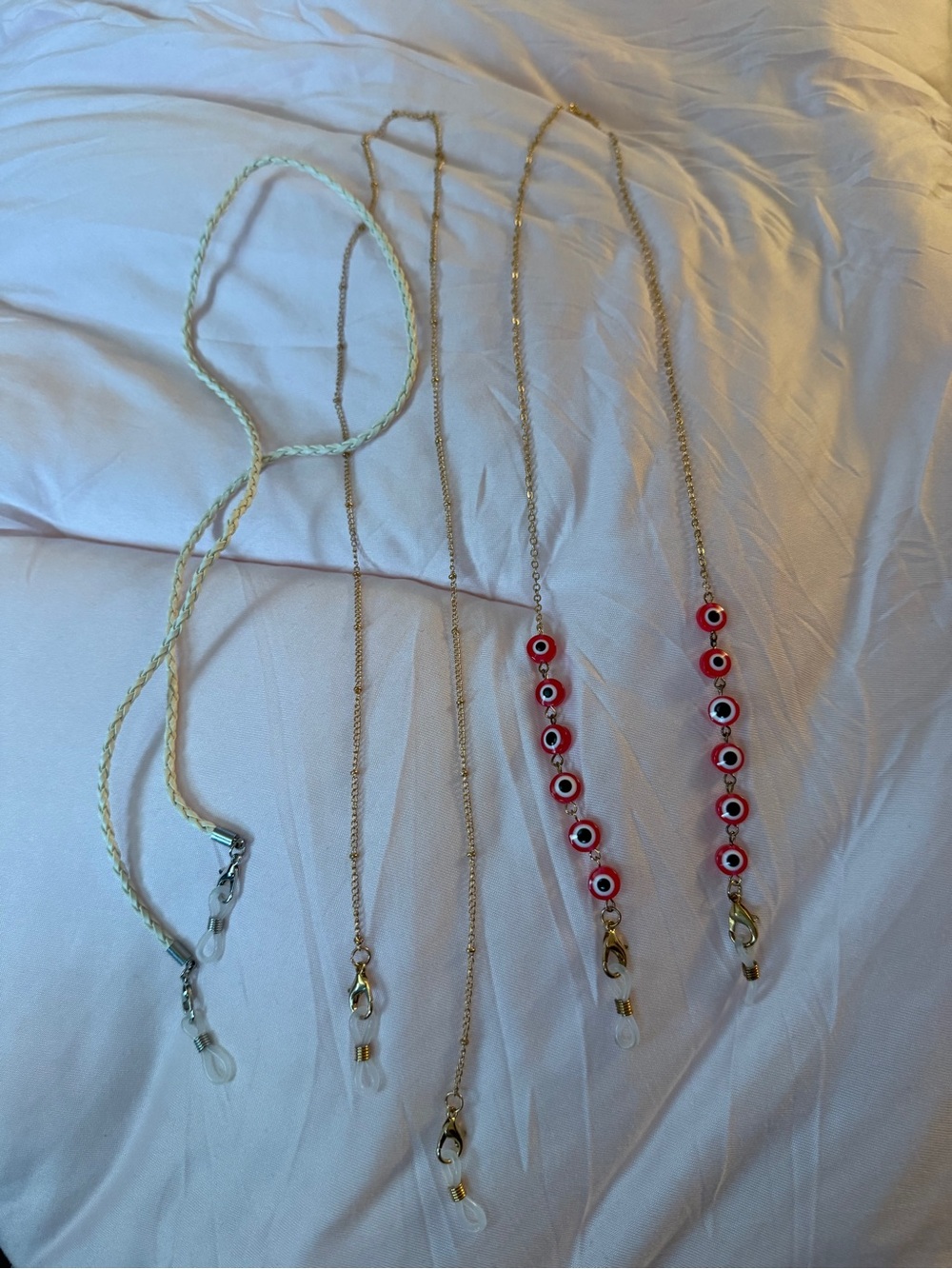 Gold Eyeglasses Chain with Pearls New 3 Designs